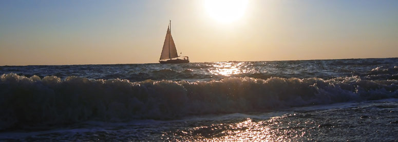 Boat sailing out to sea