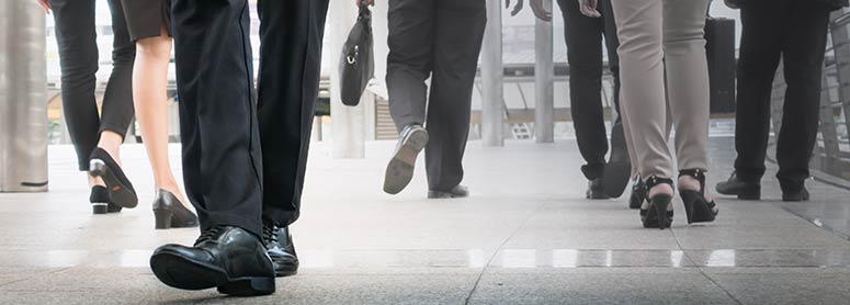 Business people walking